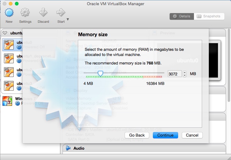 Step 2 of creating the first VM